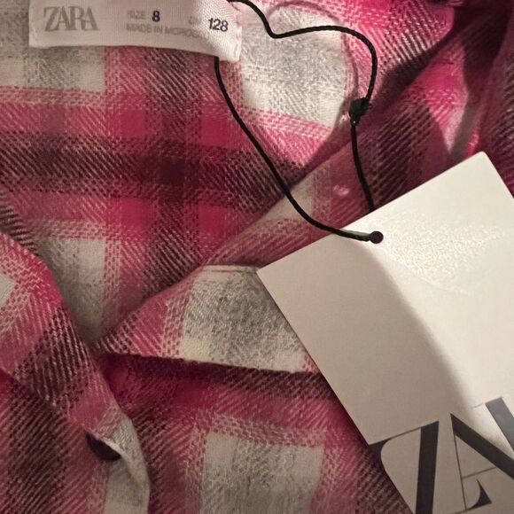 Zara Kids Girls Collection Button Up Dress Shirt size 8 New With Tags - Picture 3 of 5